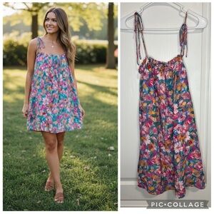 Sadie & sage sleeveless floral mini dress size S